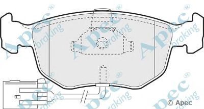 APEC BRAKING pad877 -  Комплект тормозных колодок, дисковый тормоз